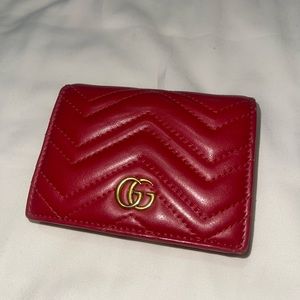 Gucci Marmont Matelasse Card Case Wallet with Dust Bag
